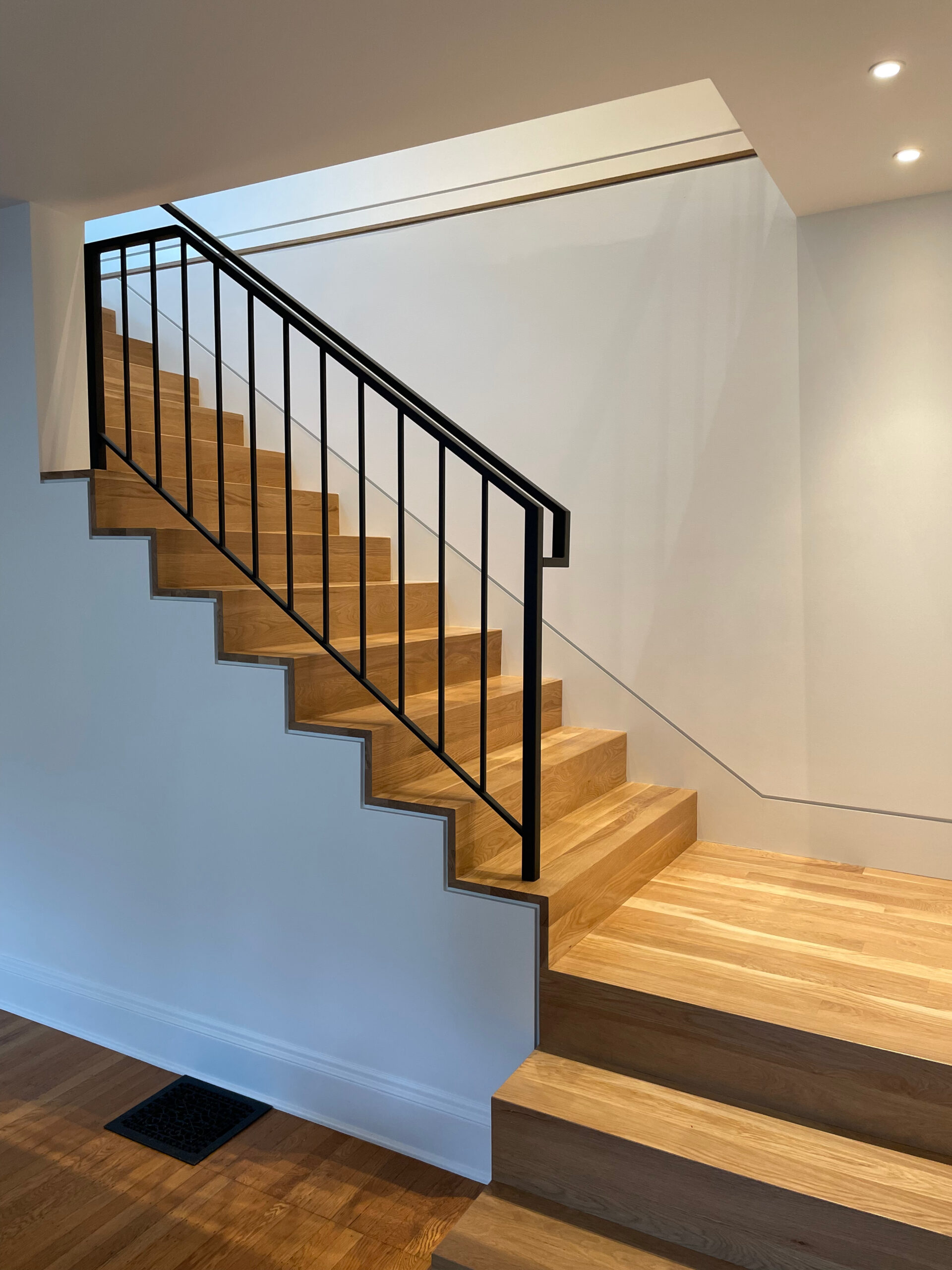 Custom Stair Install, Sand and Finish
